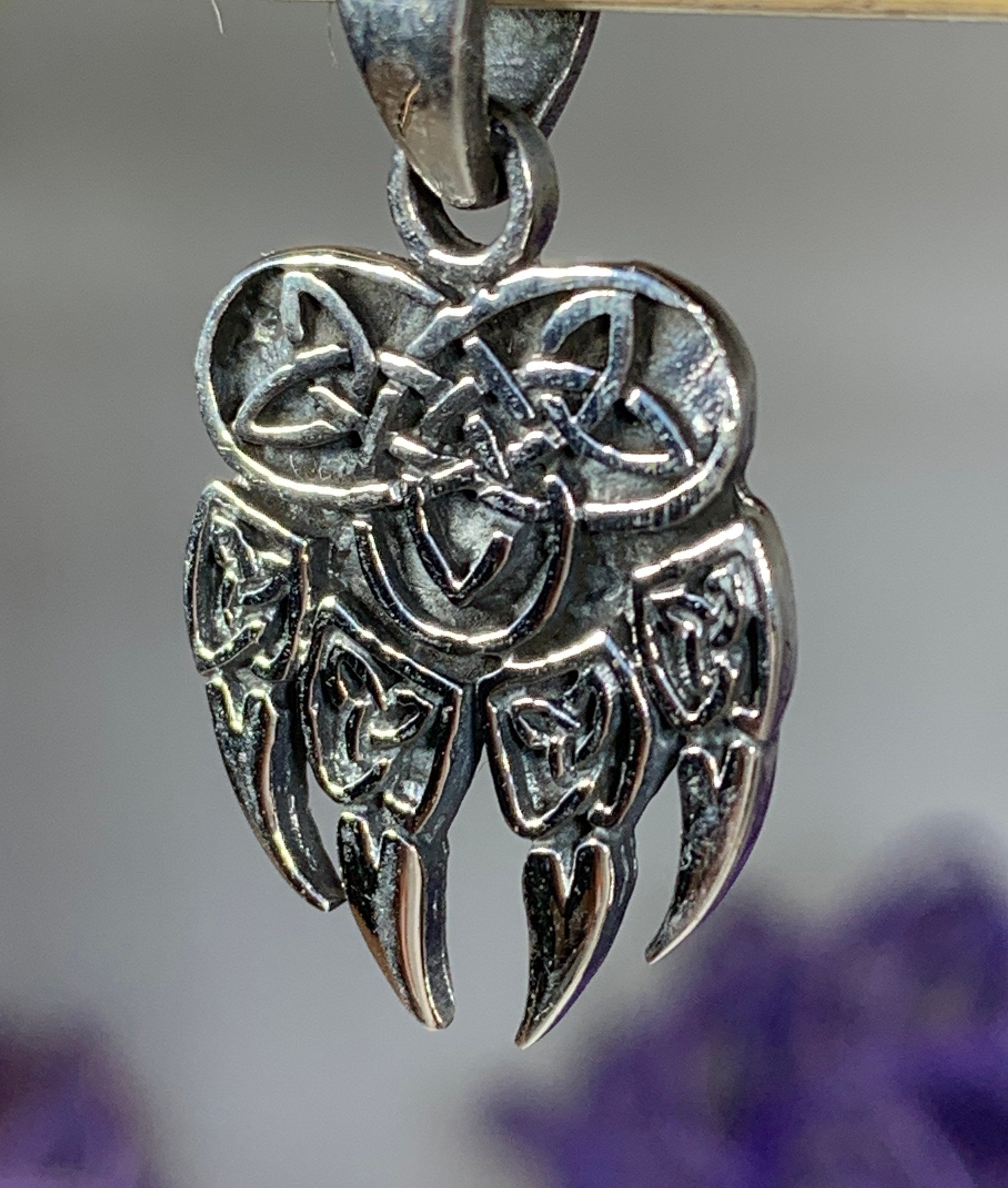 Bear Claw Necklace, Bear Jewelry, Celtic Jewelry, Animal