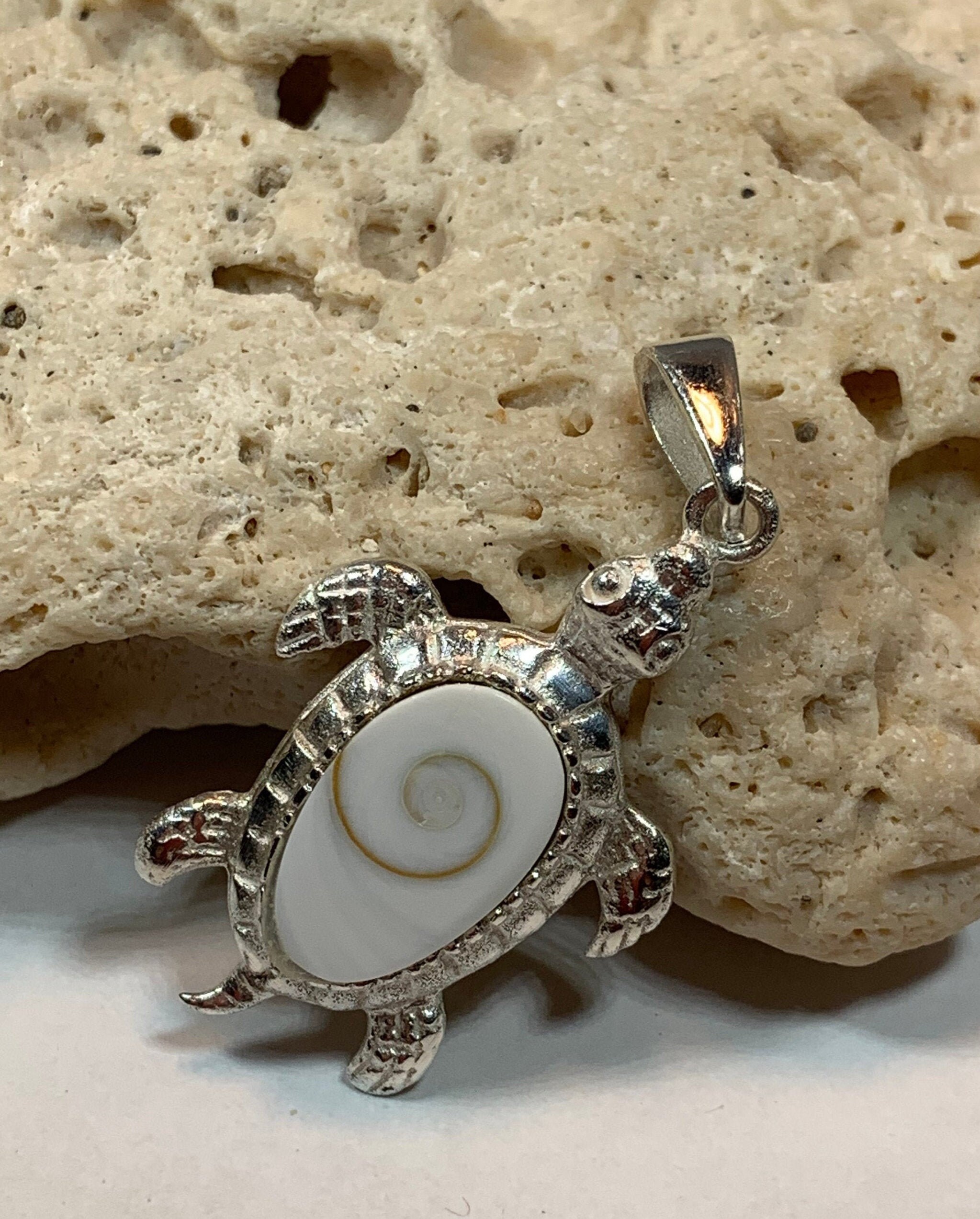 Turtle Necklace, Nautical Jewelry, Ocean Jewelry, Shell Jewelry, Beach