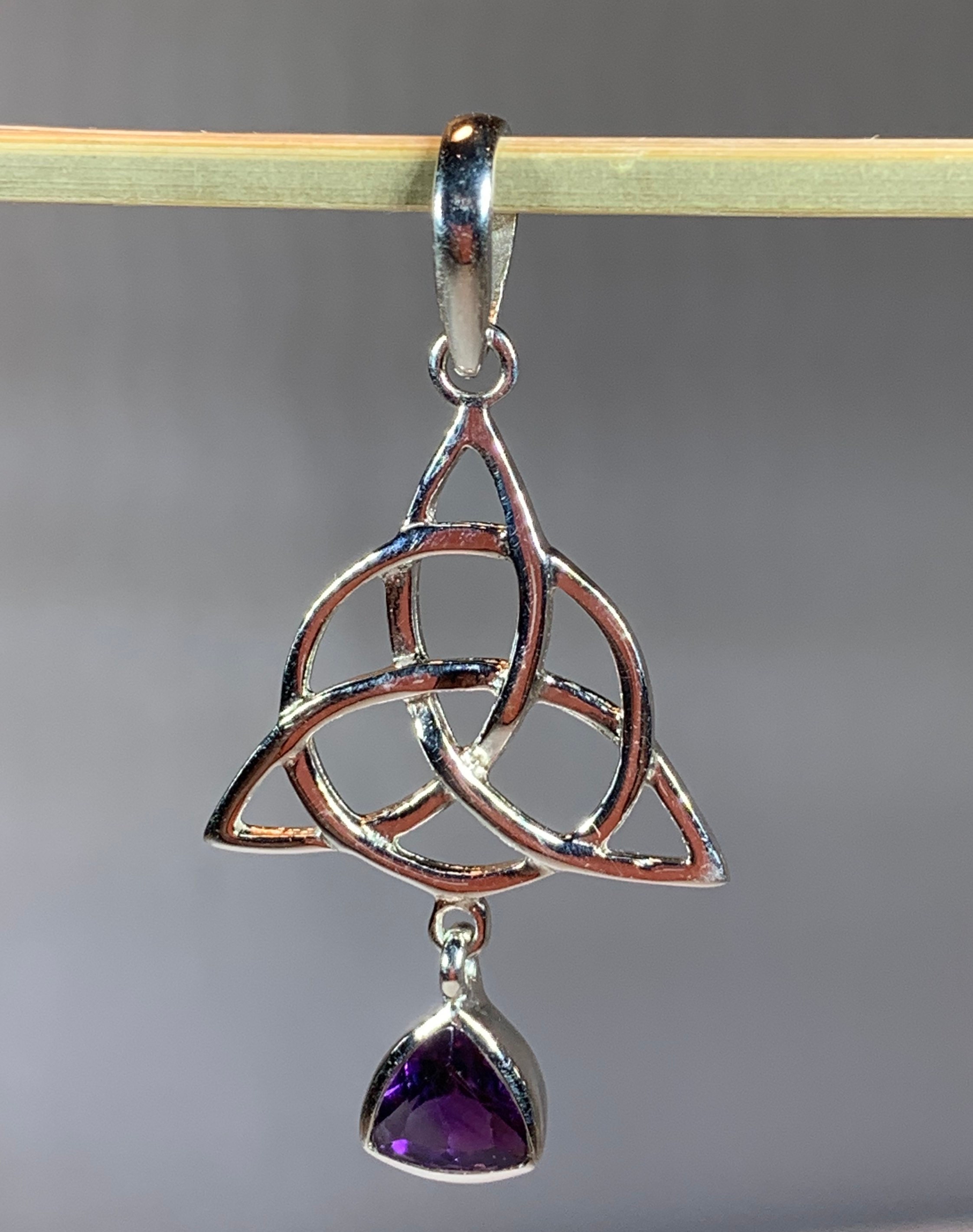 Trinity Knot Necklace, Celtic Jewelry, Irish Jewelry, Triquetra, Celtic Knot Jewelry, Gemstone