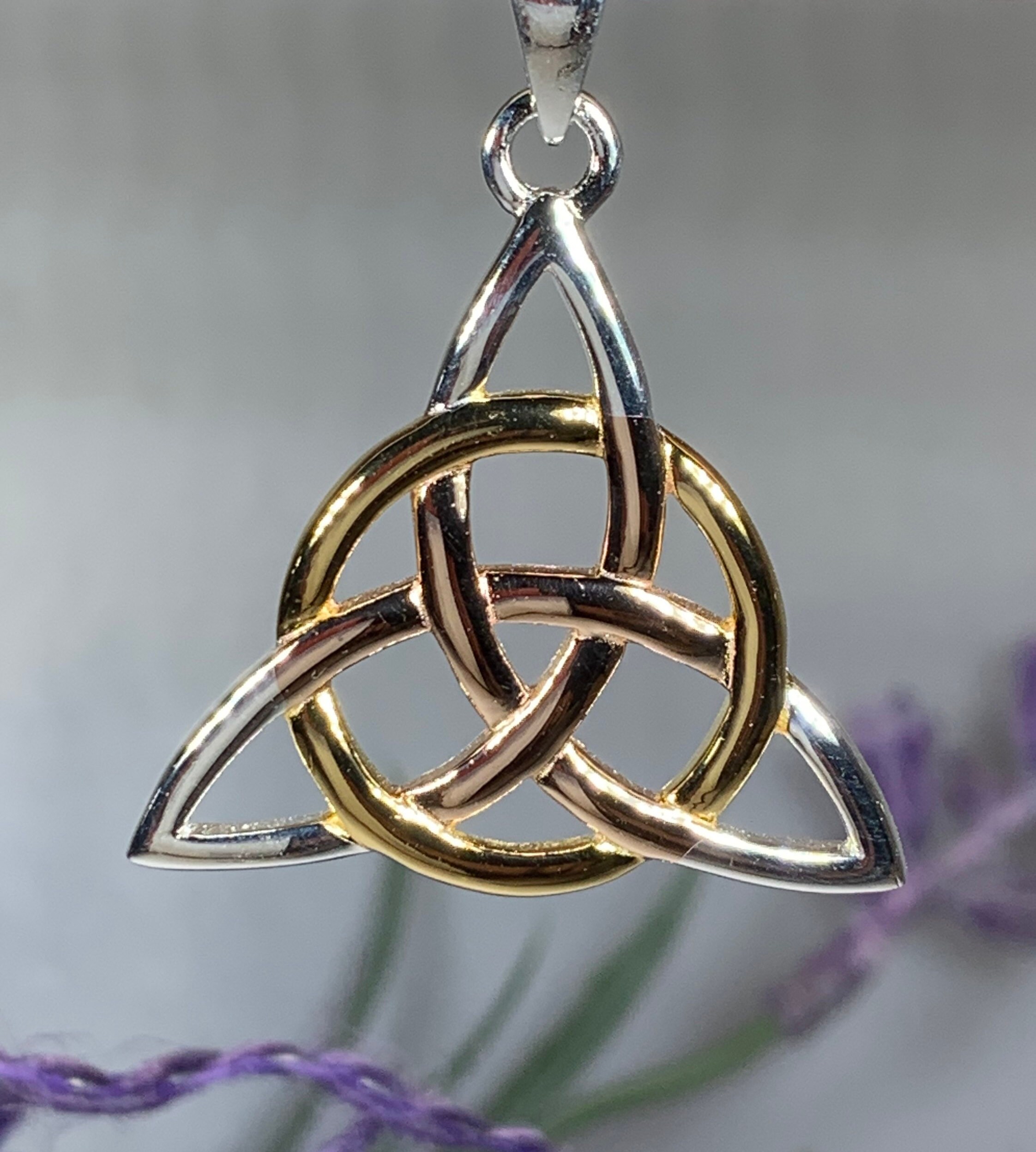 Trinity Knot Necklace Celtic Jewelry Irish Jewelry Bridal Jewelry 