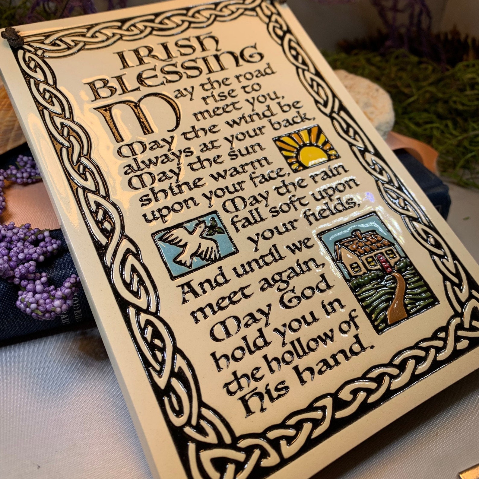 Irish Blessing Wall Art Ireland Gift Ceramic Wall Plaque Etsy