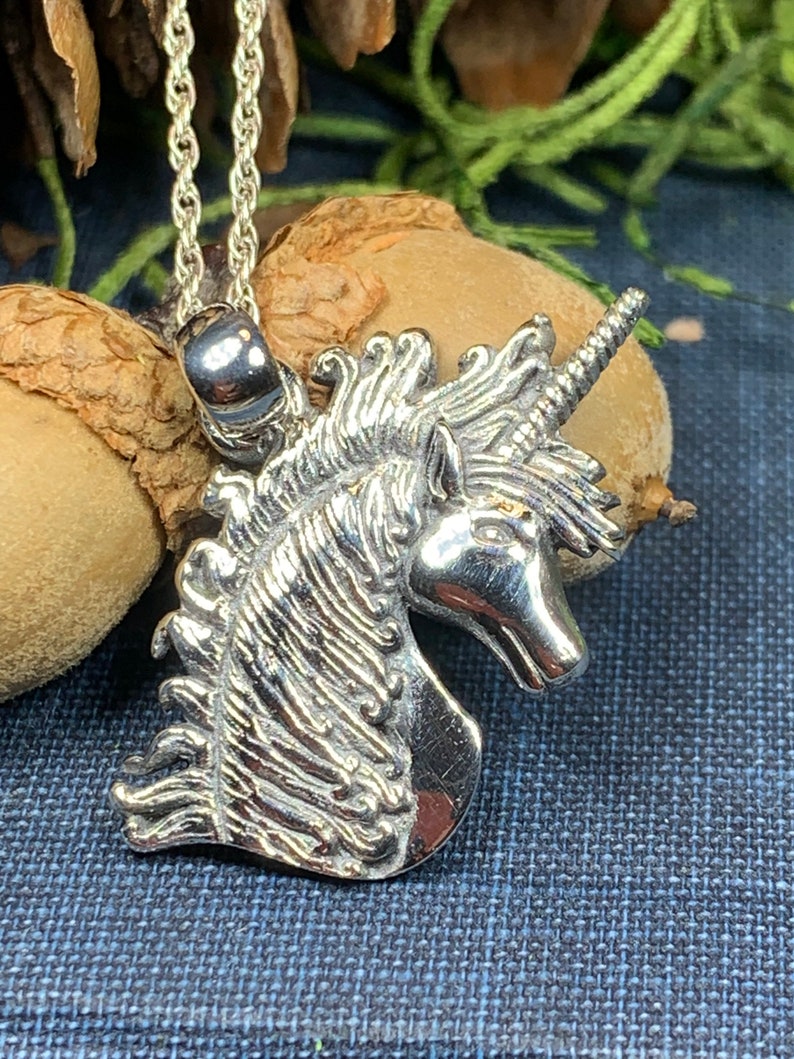 Scotland Jewelry Gift for Her Graduation Gift Fantasy Necklace Mythical Creature Anniversary Gift Unicorn Necklace Scottish Gift