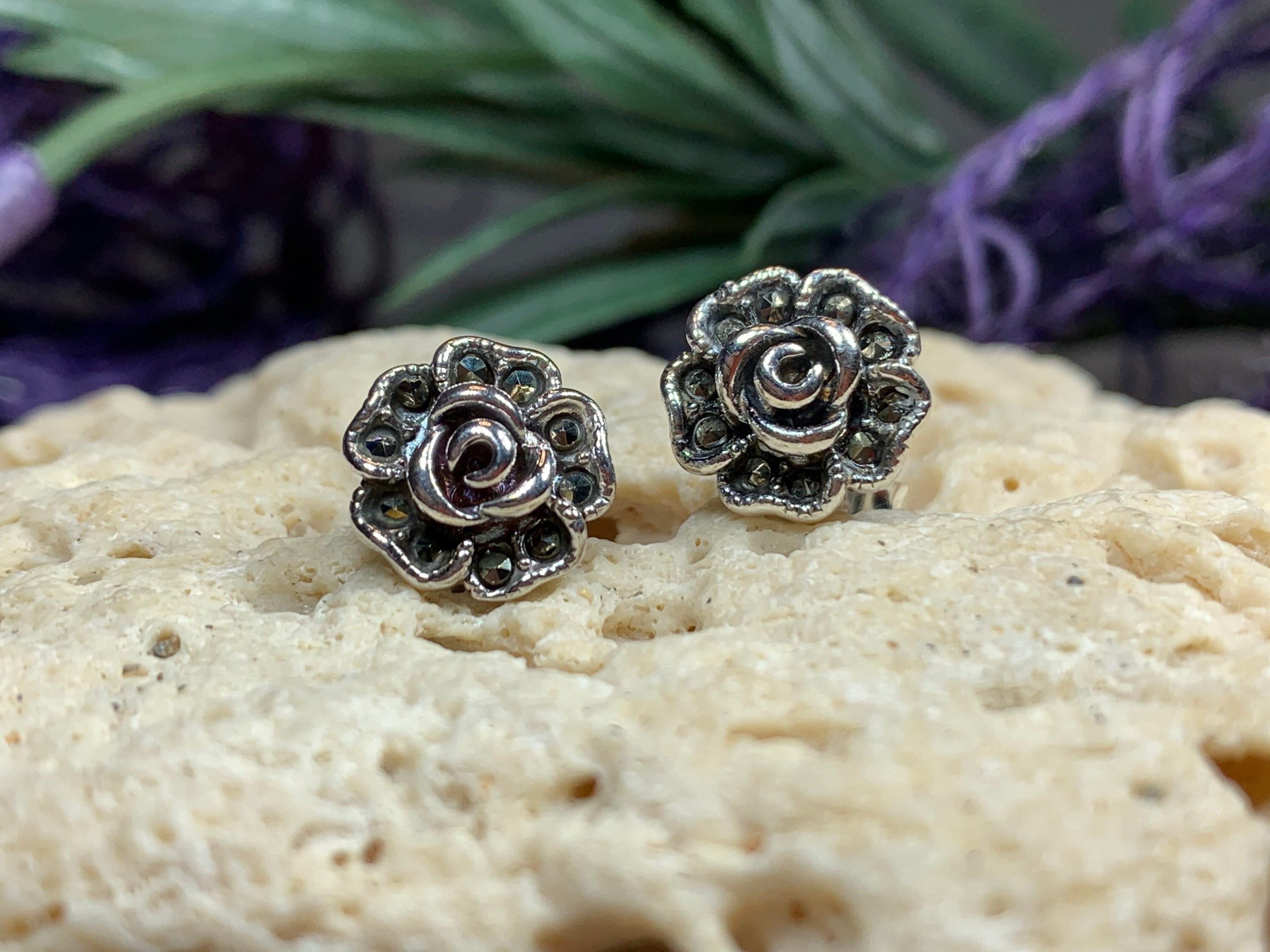 Rose Stud Earrings, Flower Jewelry, Wedding Jewelry, New Bride Gift