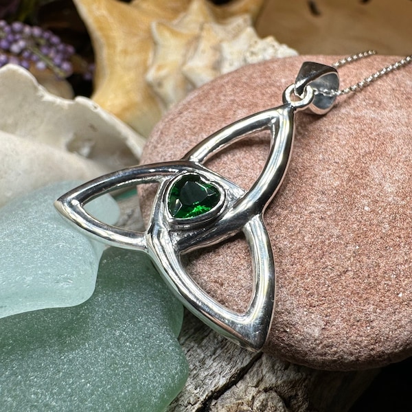 Trinity Knot Necklace, Celtic Jewelry, Irish Pendant, Ireland Gift, Friendship Gift, Scotland Jewelry, Birthstone Jewelry, Norse Jewelry