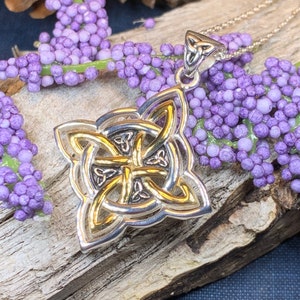 Quaternary Knot Necklace Celtic Knot Necklace Irish Jewelry - Etsy