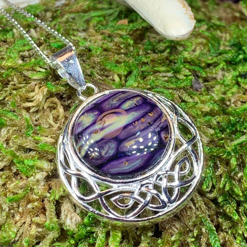 Scotland Heather Necklace, Heathergem, Celtic Jewelry, Scotland Jewelry, Outlander Jewelry, Celtic Knot Necklace, Heathergems Necklace Purple