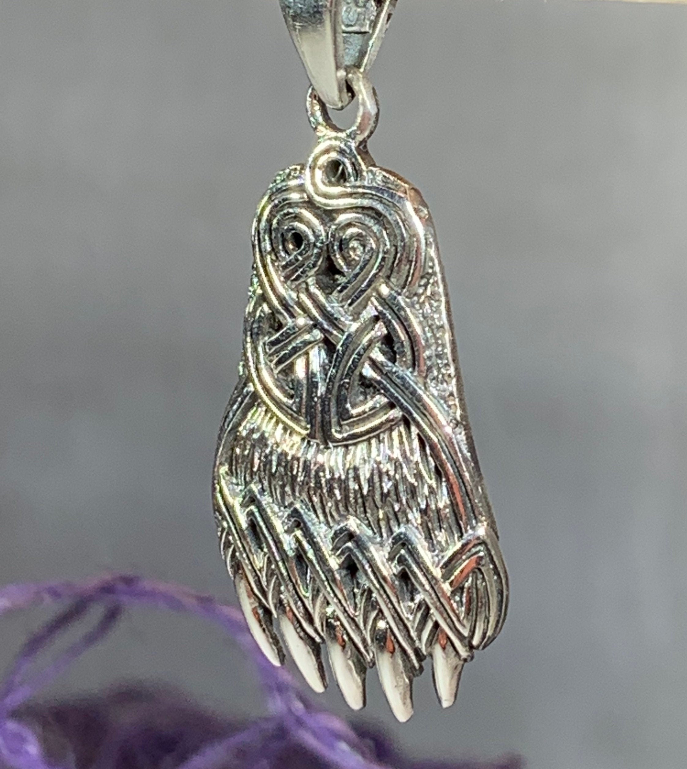 Bear Claw Necklace, Bear Jewelry, Celtic Jewelry, Animal