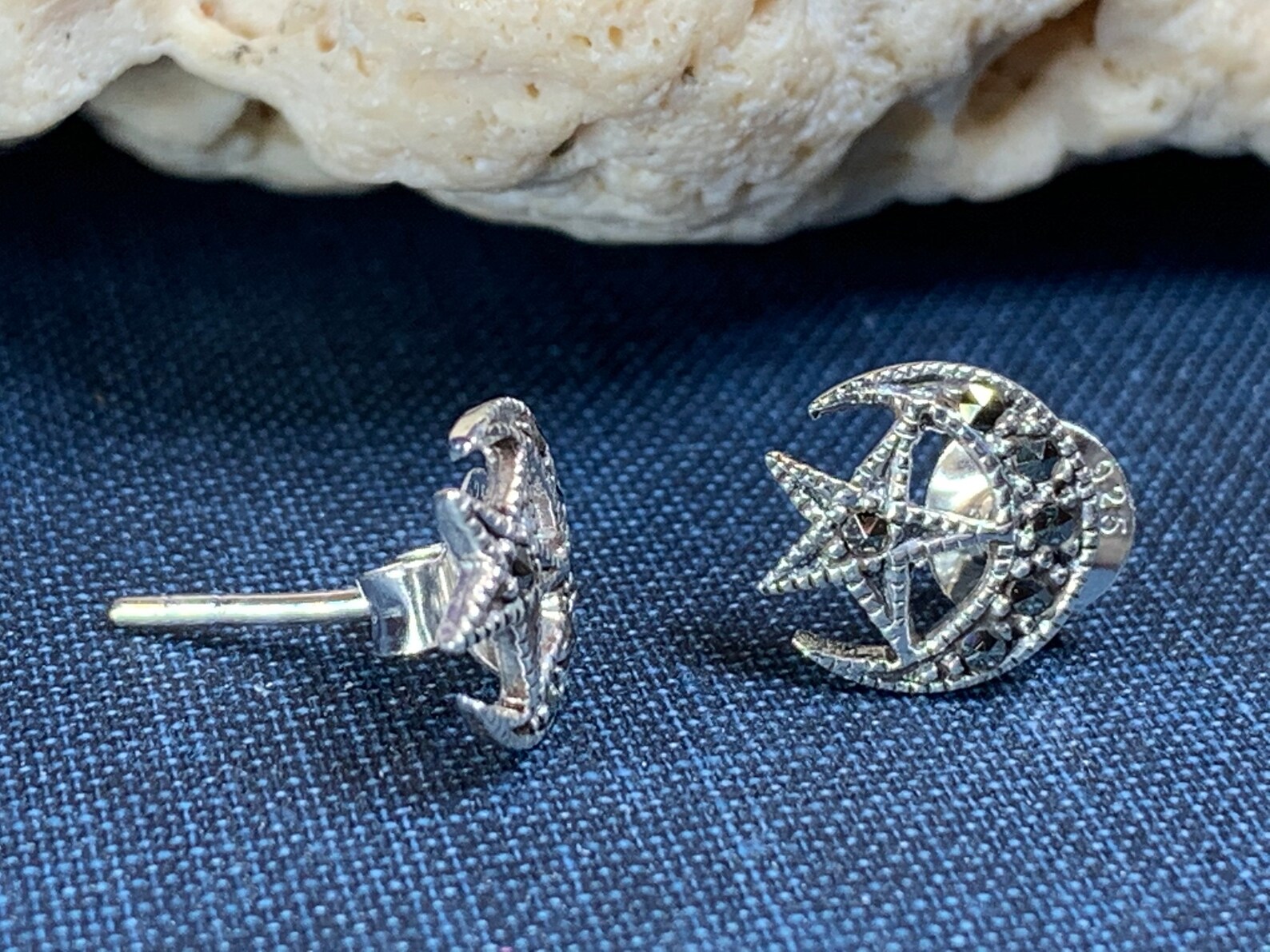 Moon Earrings Star Earrings Celestial Jewelry Nature Etsy