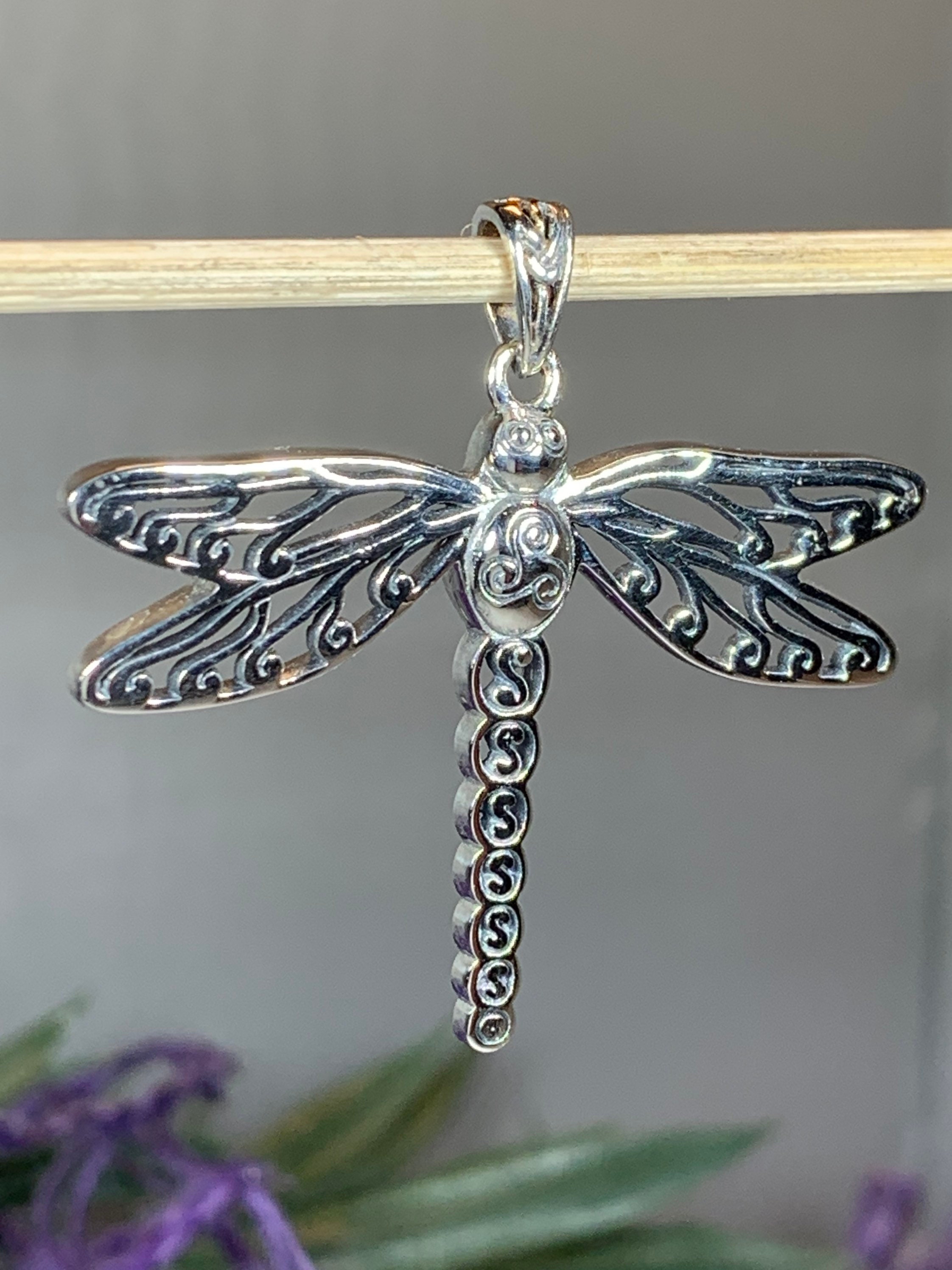 Dragonfly Necklace, Irish Jewelry, Outlander Jewelry, Anniversary Gift