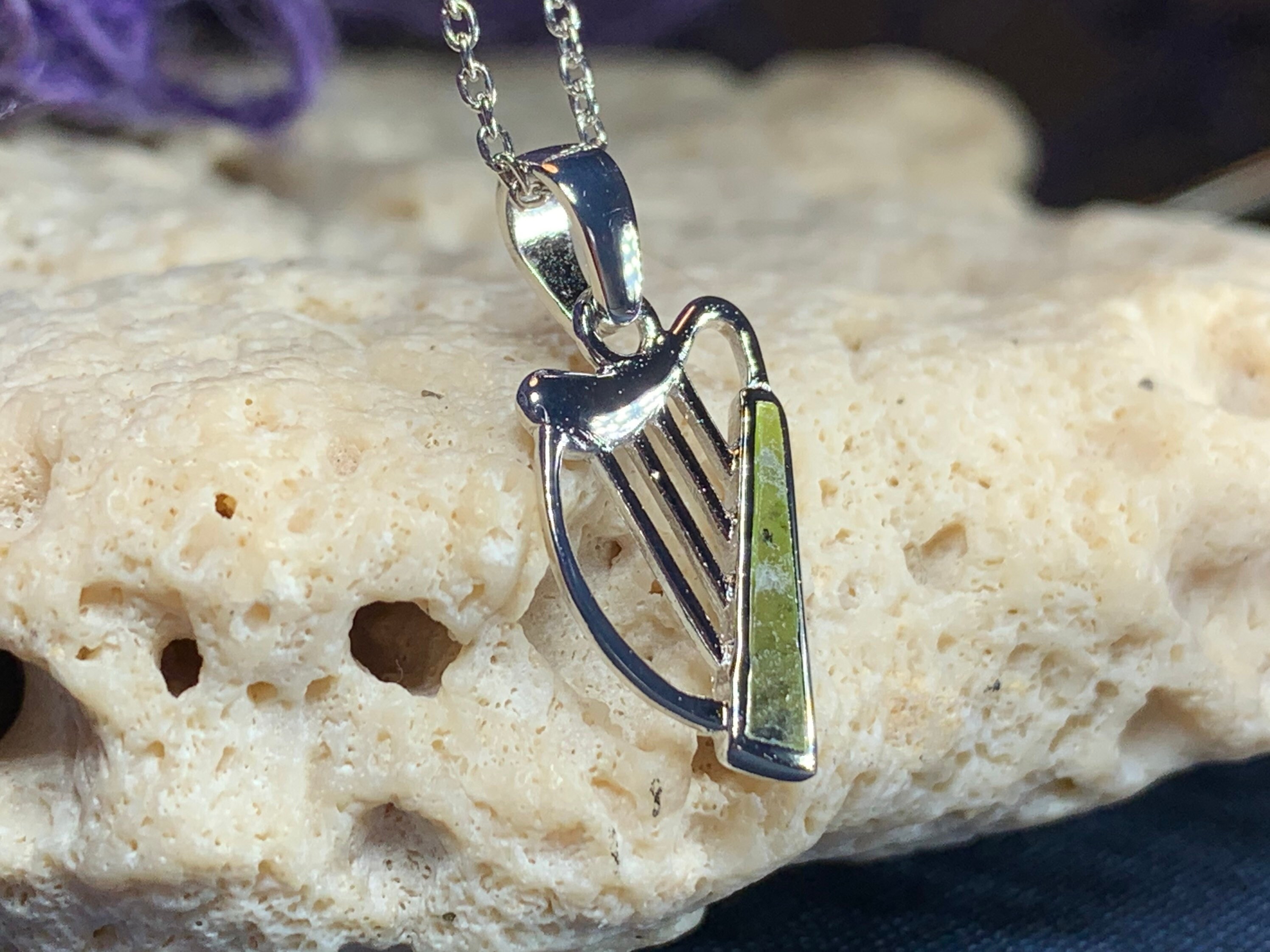 Harp Necklace, Celtic Jewelry, Irish Jewelry, Ireland Gift, Connemara