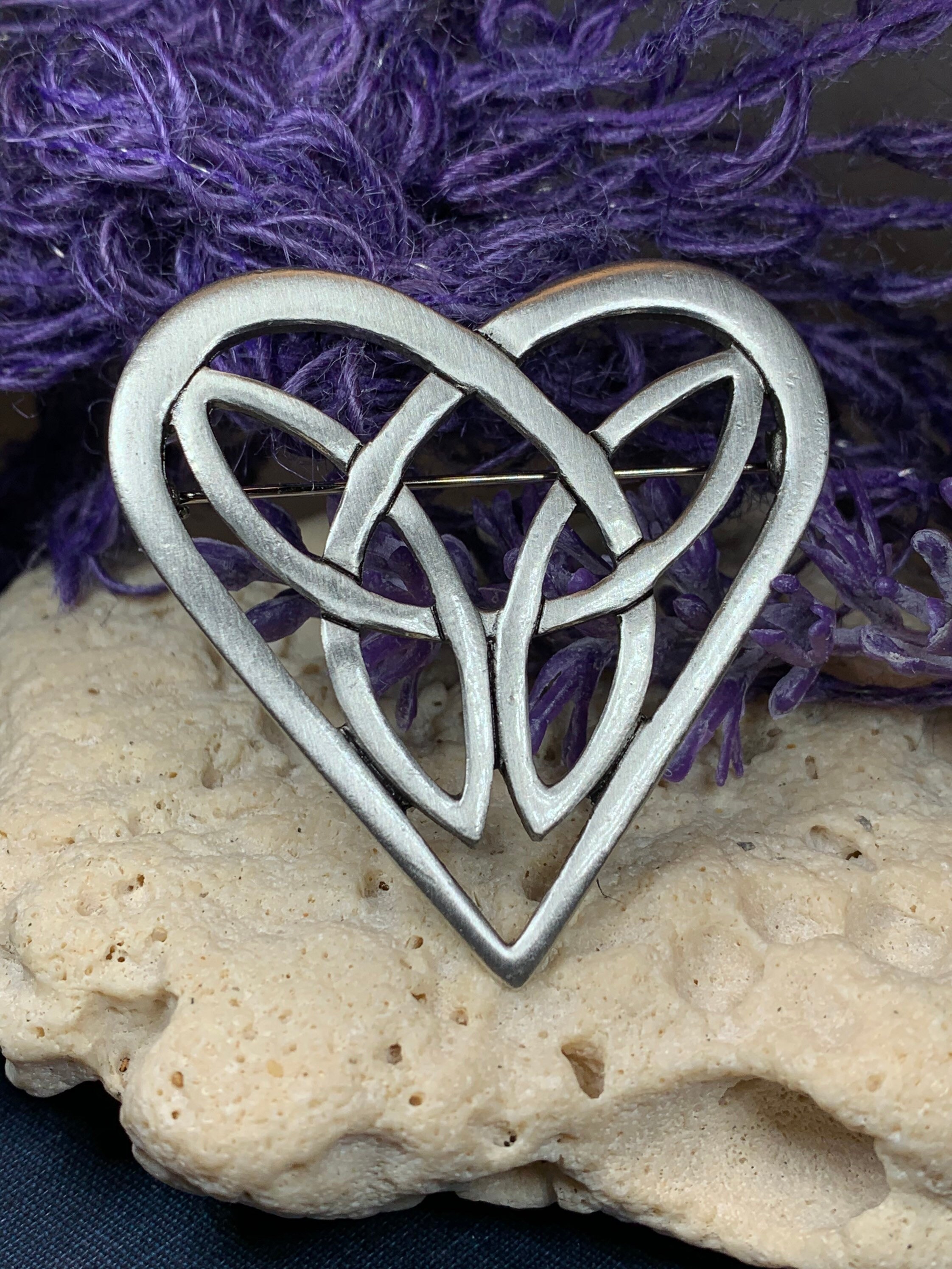 Heart Brooch, Celtic Jewelry, Celtic Knot Pin, Irish Jewelry, Scotland