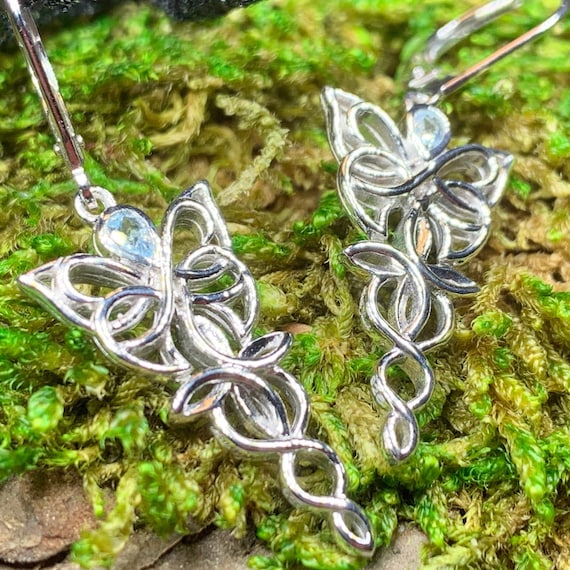S925 Sterling Silver Celtic Knot Butterfly Ring - Dainty Rhinestone Jewelry Gift For Women