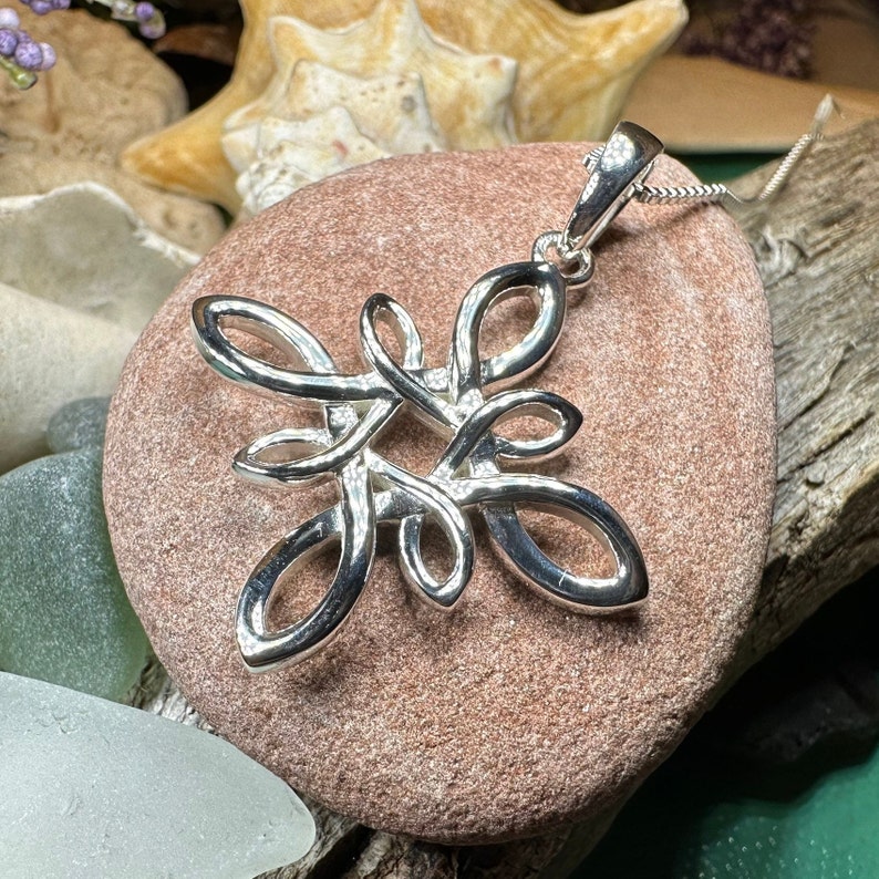 Star Knot Necklace, Irish Jewelry, Celtic Pendant, Scotland Jewelry, Anniversary Gift, Mom Gift, Wife Gift, Norse Jewelry, Girls Celtic Knot image 8