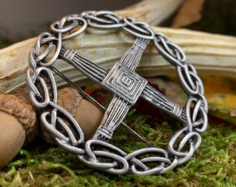 Saint Bridget's Cross Brooch, Celtic Pin, Religious Jewelry, Irish Cross Pin, Celtic Cross Gift, St. Brigid's Cross, Ireland Gift, Mom Gift