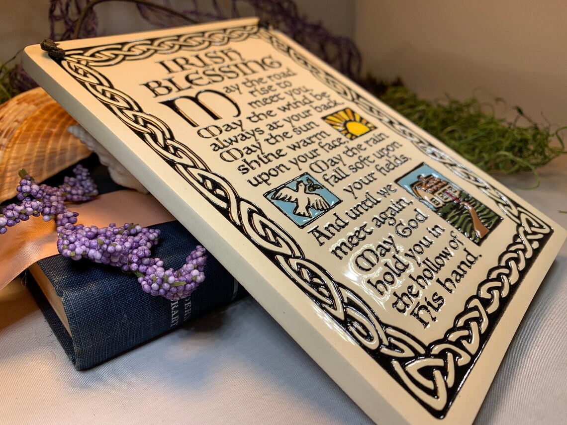 Irish Blessing Wall Art Ireland Gift Ceramic Wall Plaque Etsy