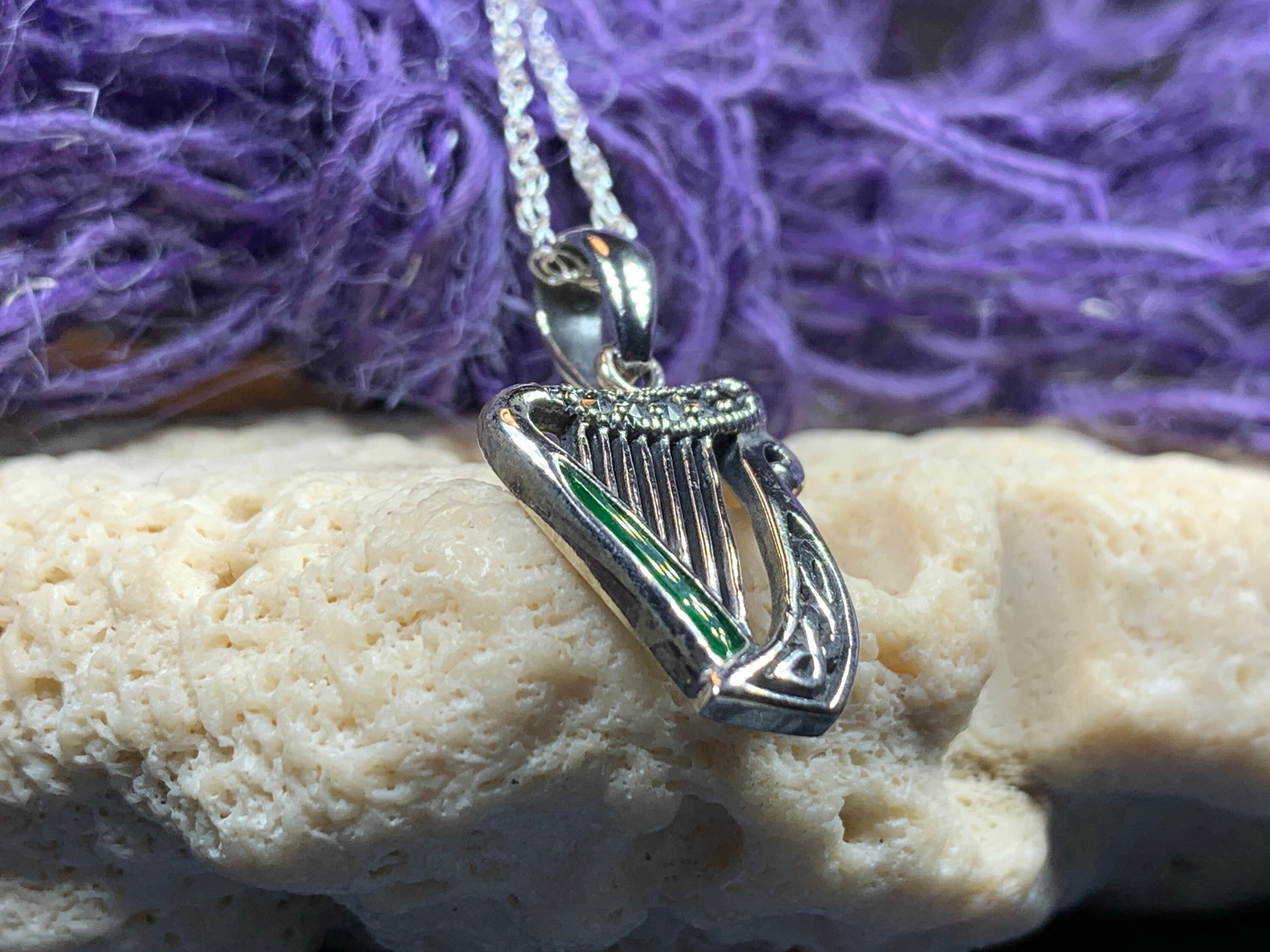 Harp Necklace, Celtic Jewelry, Irish Jewelry, Irish Dance Gift, Mom