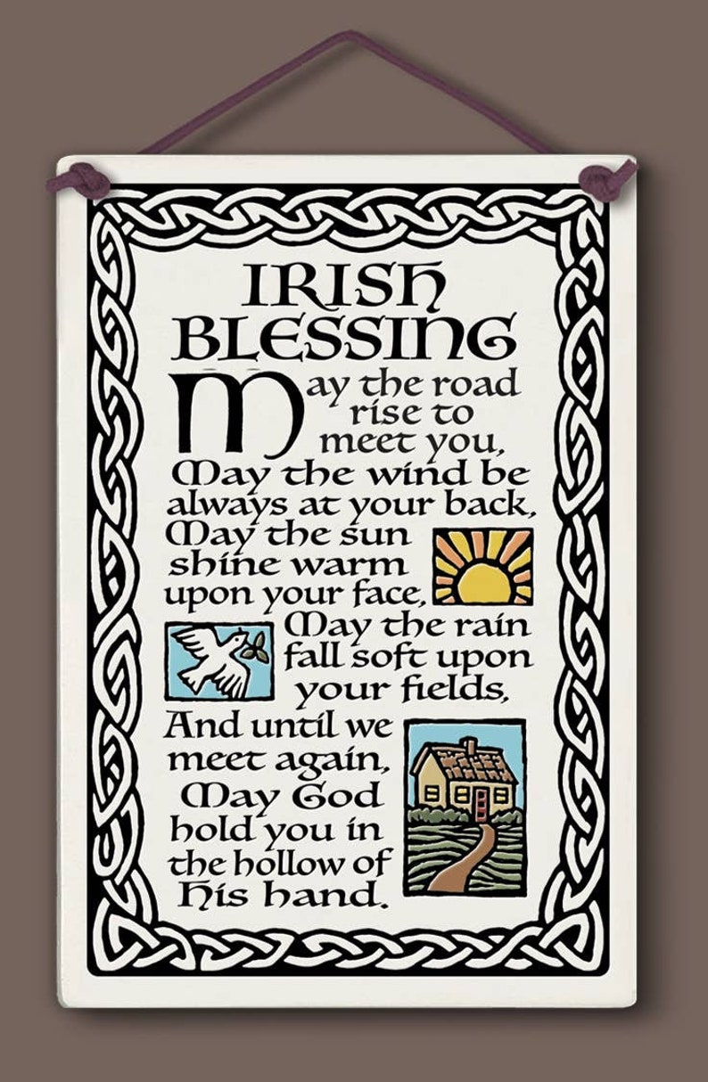 Irish Blessing Wall Art Ireland Gift Ceramic Wall Plaque Etsy
