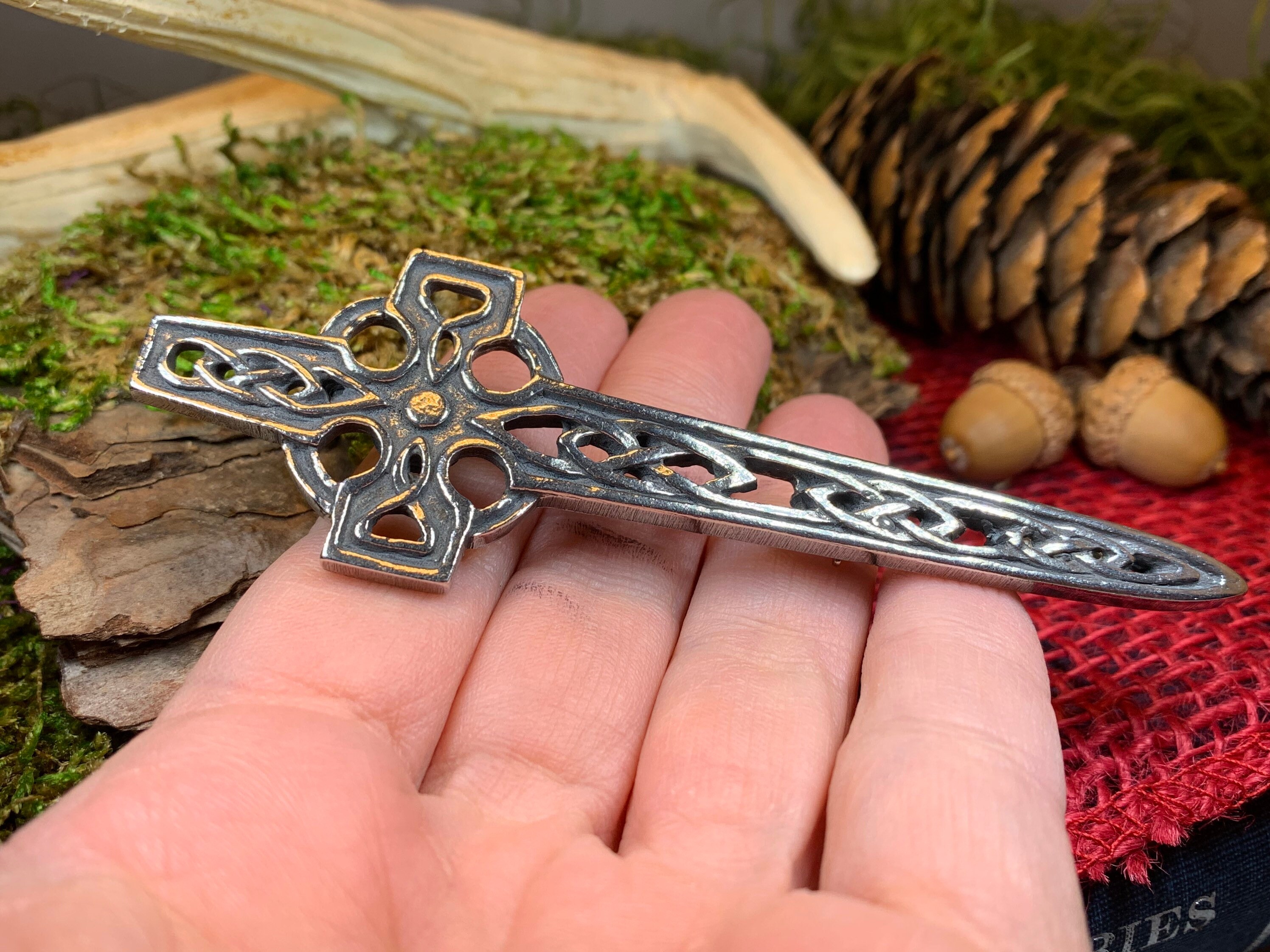 Celtic cross cheap kilt pin