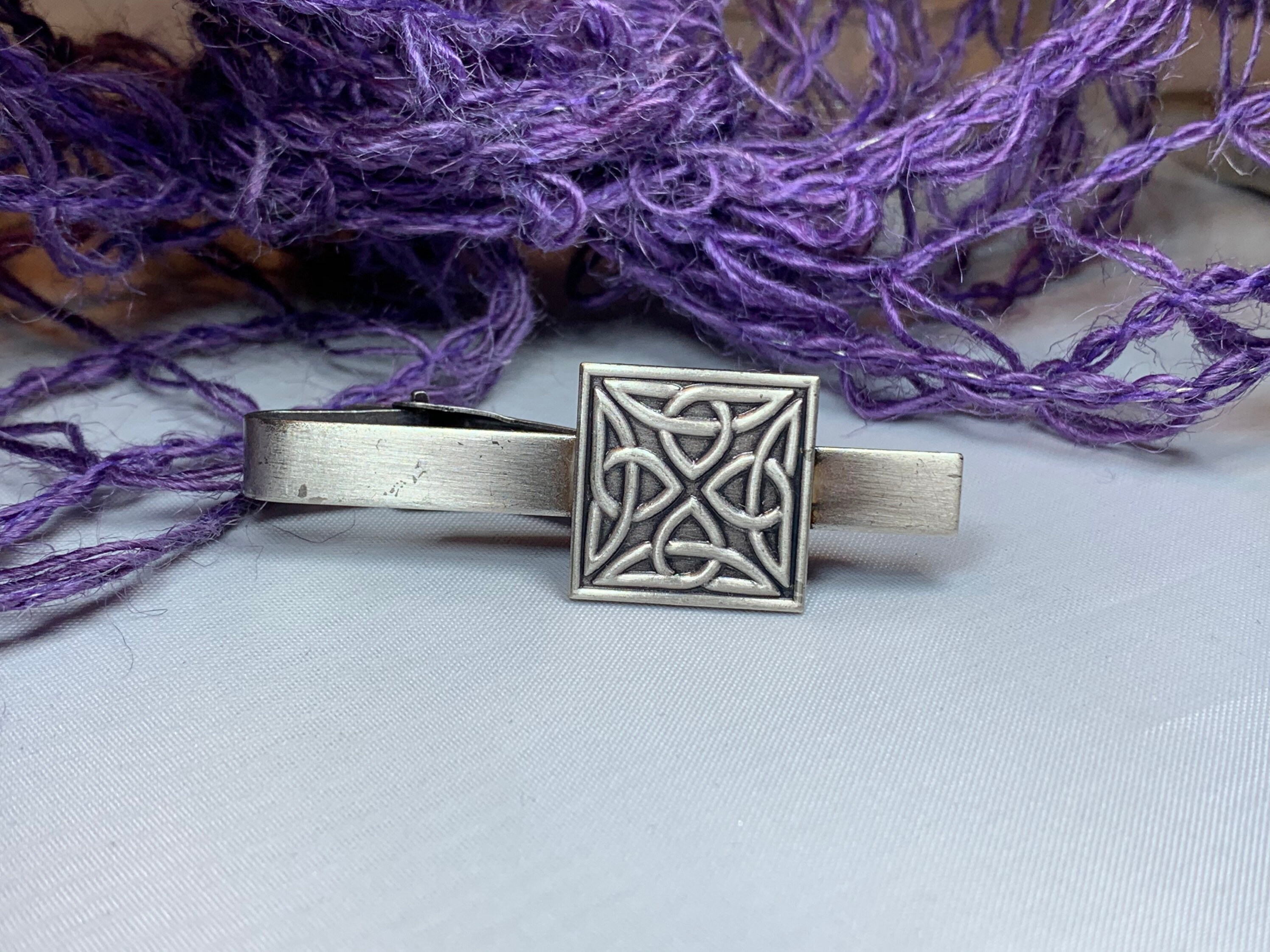Trinity Knot Tie Bar, Celtic Jewelry, Dad Gift, Gift for Him, Celtic
