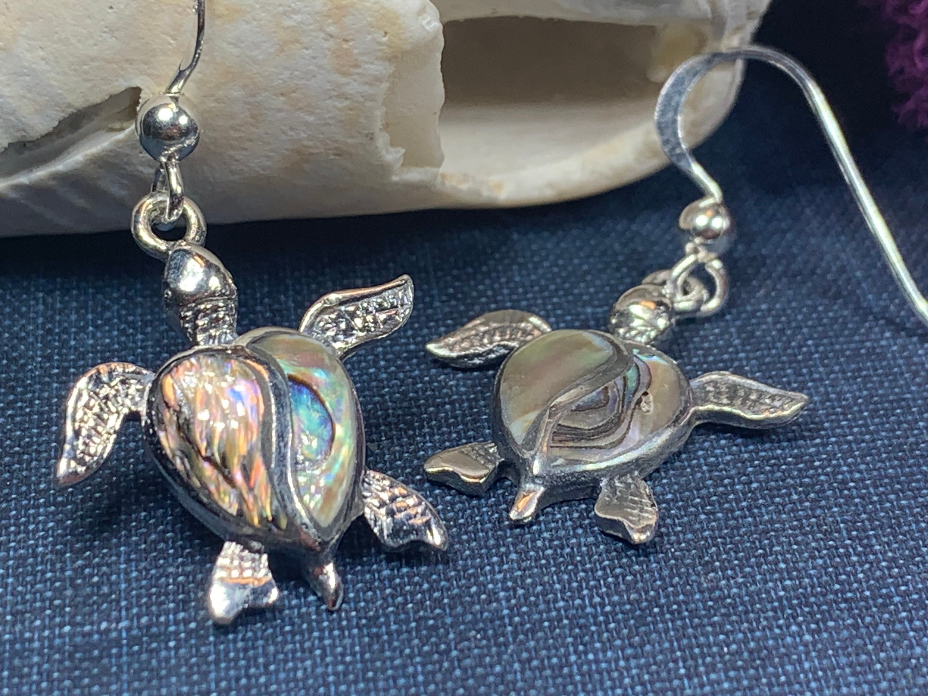 Turtle Earrings Celtic Jewelry Animal Jewelry Beach | Etsy
