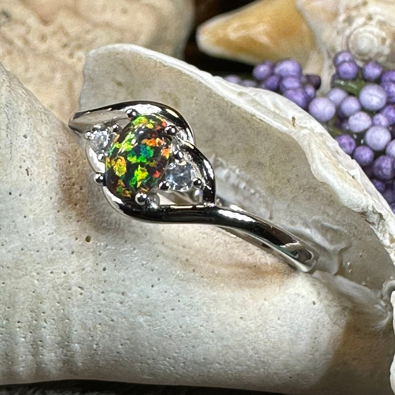 Buy Green Fire Opal Ring Online In India - Etsy India