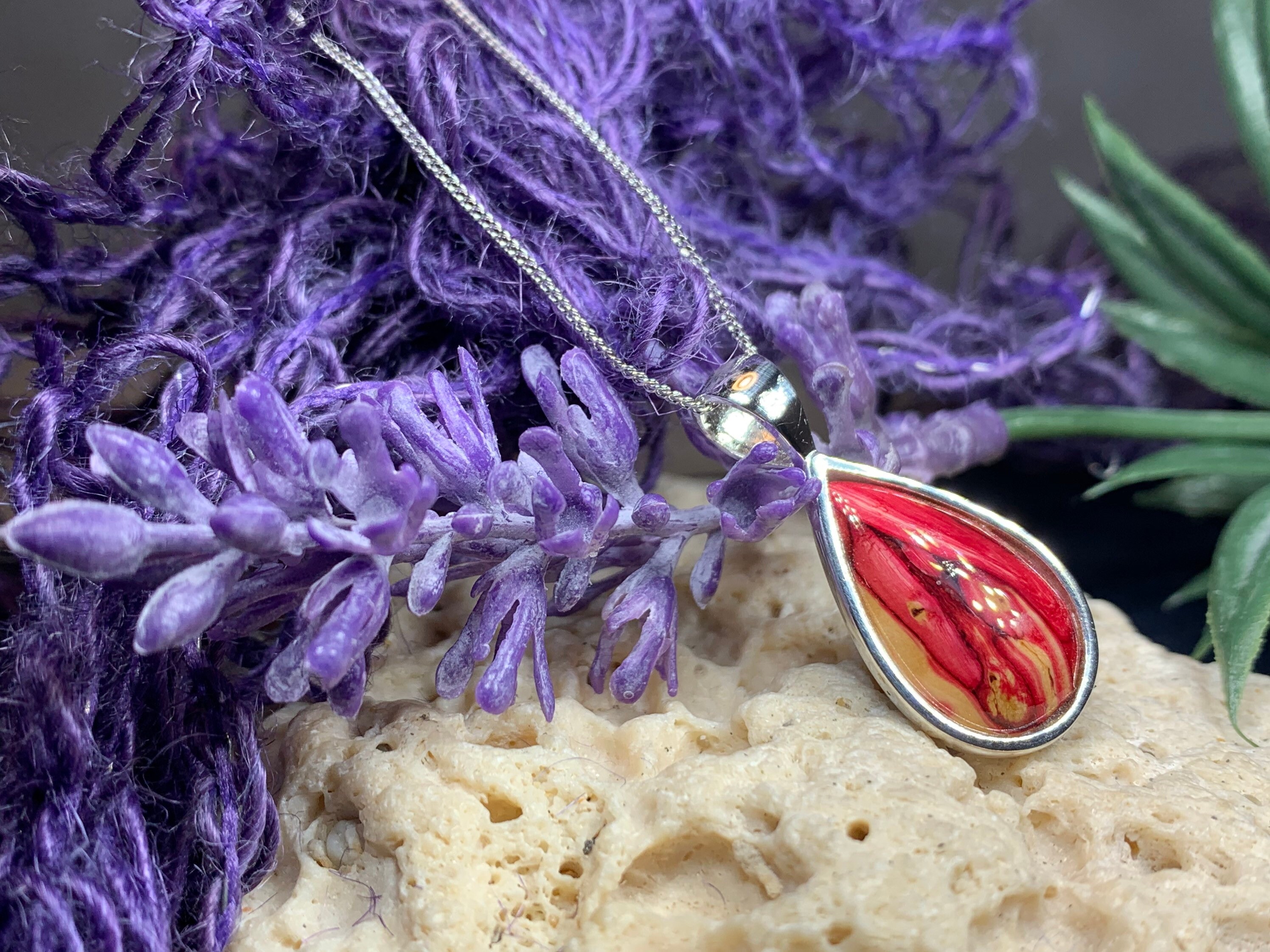 Scottish Highlands Necklace, Heather Gem, Scotland Jewelry, Celtic