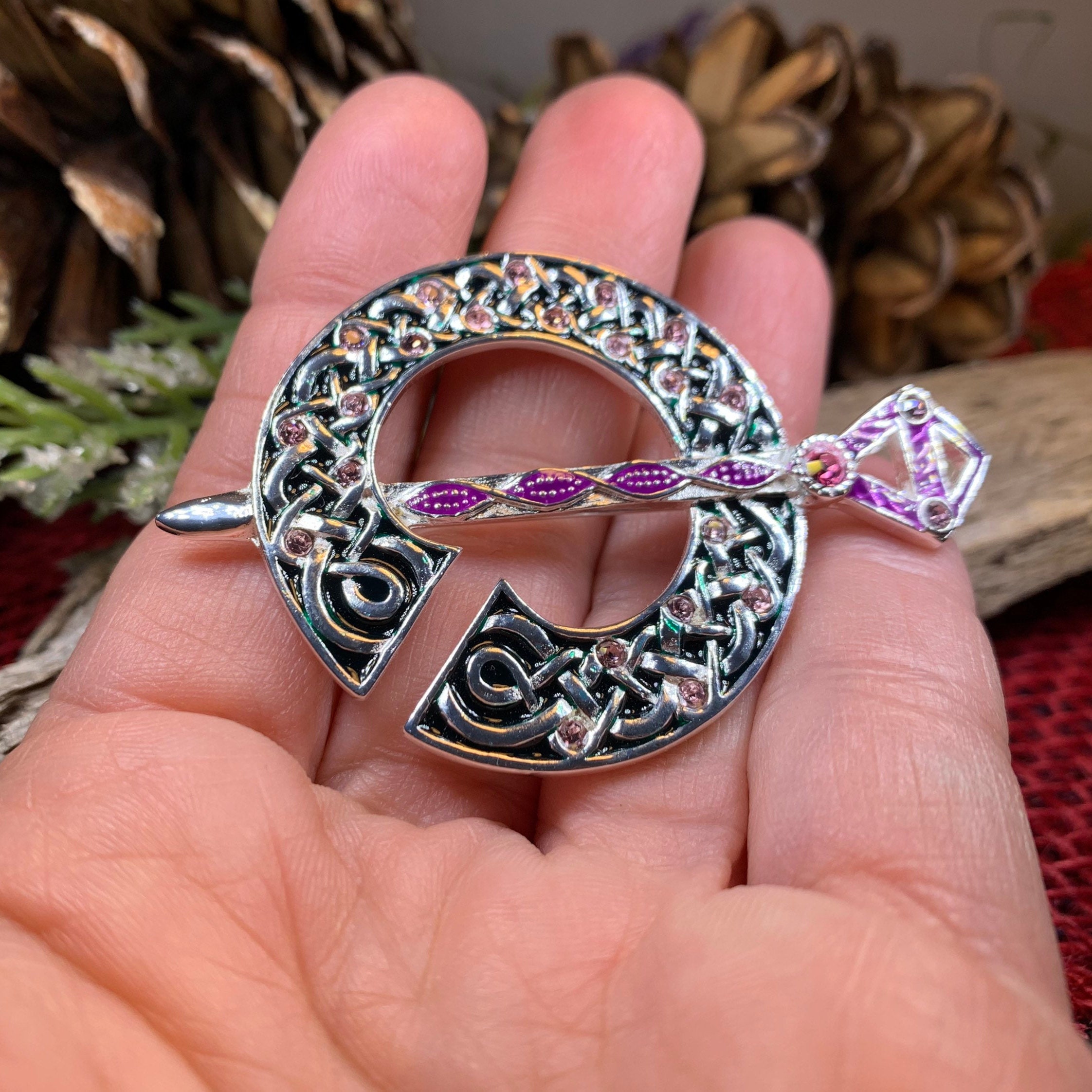 Celtic Coin Brooch on Chain. Celtic Pagan Jewellery by Celtic Fusion —  Celtic Fusion ~ Folklore Clothing