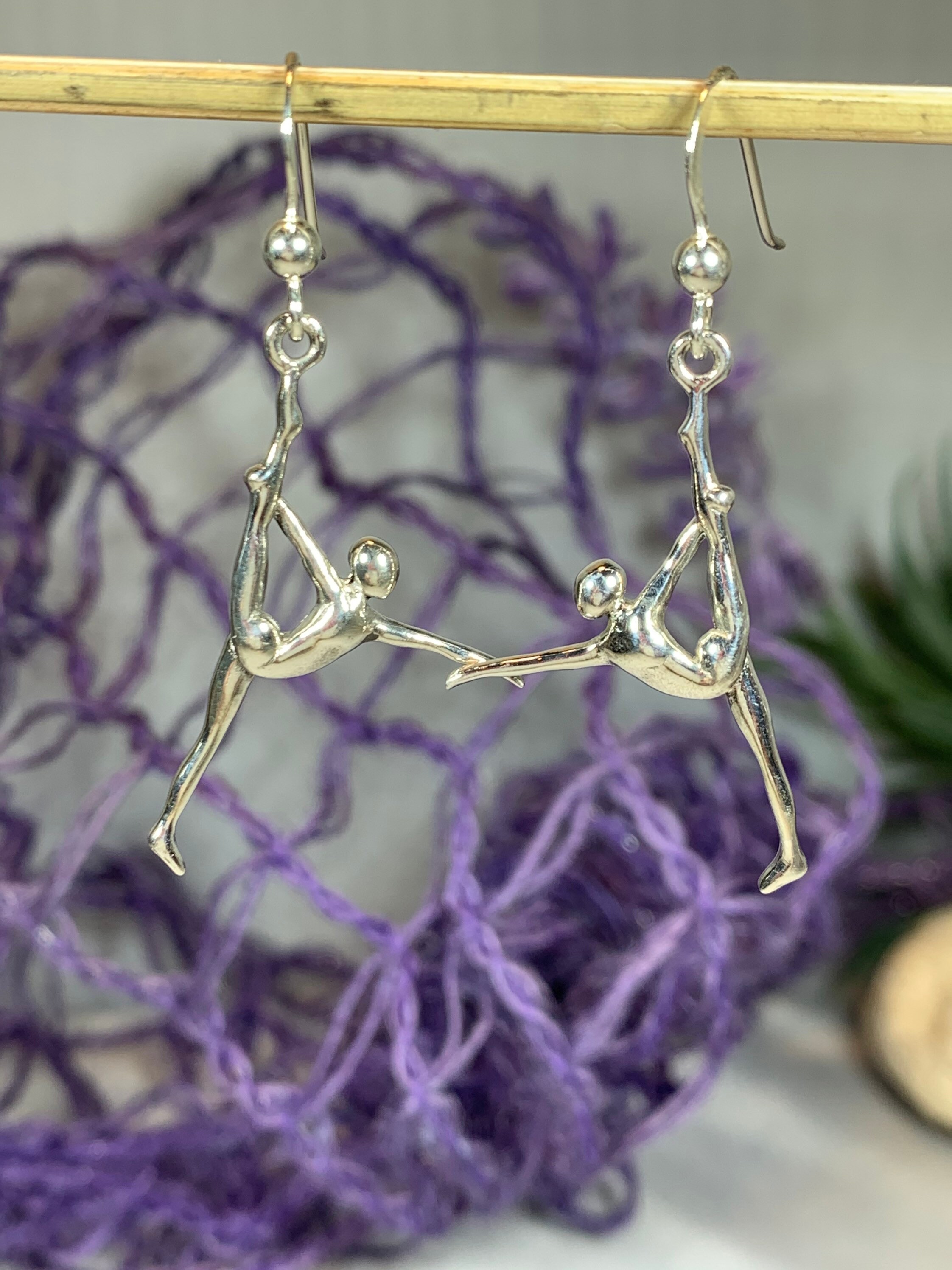 Yoga Pose Earrings, Om Jewelry, Chakra Jewelry, Yoga Jewelry, Boho
