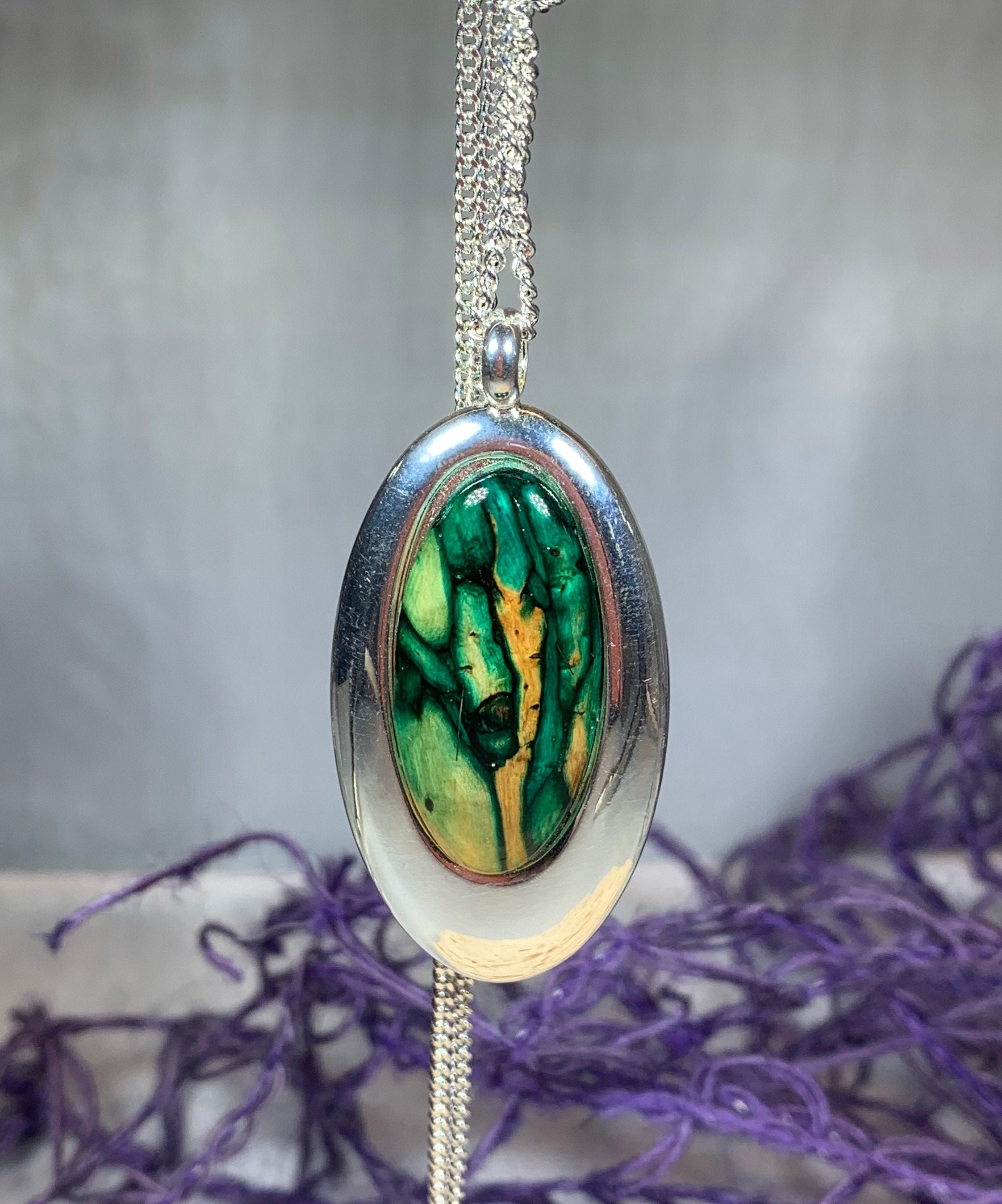 Scottish Highlands Necklace, Heather Gem, Scotland Jewelry, Celtic 