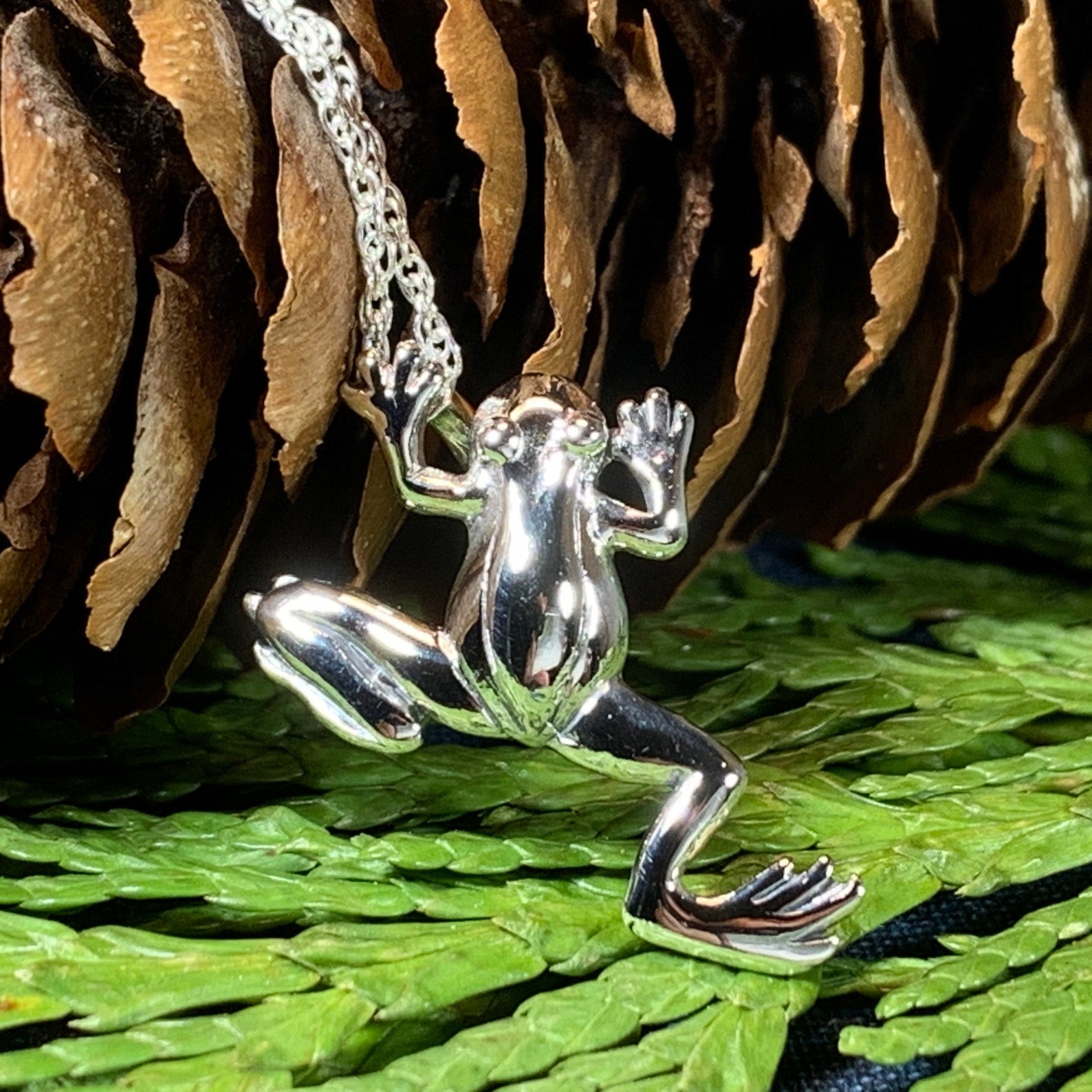 Frog Necklace Tree Frog Jewelry Nature Jewelry Animal Etsy