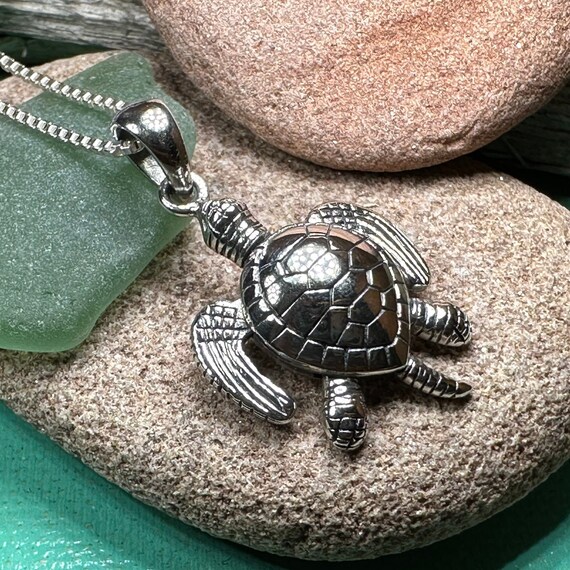 Turtle Necklace Ocean Jewelry Nautical Jewelry Animal Jewelry
