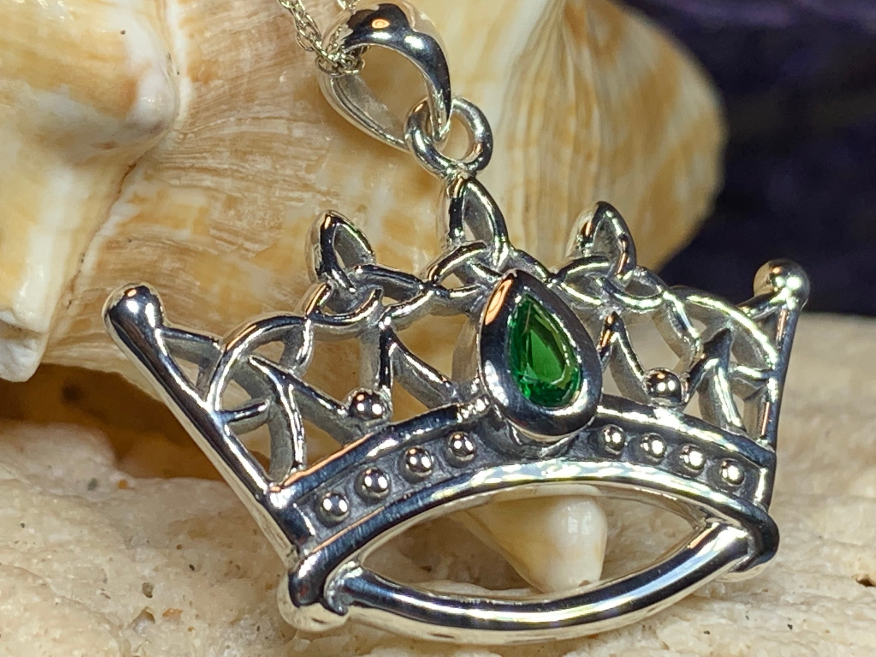 Celtic Crown Necklace Irish Jewelry Celtic Jewelry Trinity Etsy