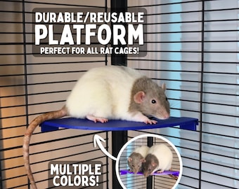 Rat Cage Platform for Critter Nation Rat Cage Accessories | Ledge and Shelf for Rat Cage, Toys for Fancy Rats