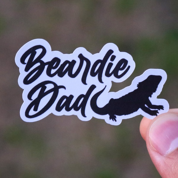 Bearded Dragon Sticker for Bearded Dragon Owner Gifts, Sticker Decal for Reptile Owner, Pet Dad Accessories for Beardie Dad Sticker For Pets