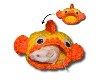 Pet Mouse Toy For Small Animals Hidey House For Rodents Photography Props For Pets, Crochet Pet Toy for Fancy Mice Toys and Cage Accessories