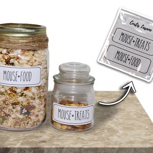 Mouse Food/Treat Labels! | &#39;Farmhouse&#39; Style Pet Stickers for Pet Food Organization