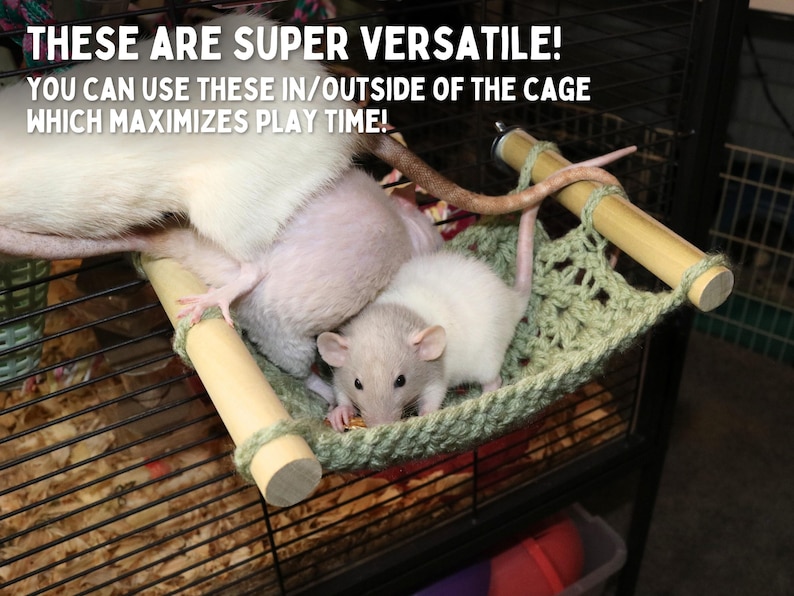 Crochet Hammock Pattern Rats Rat Hammock Toy for Fancy Rat Cage Toy for Rat Hanging Toy, Crochet Rat ...