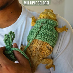Correa para lagarto, arnés para dragón barbudo, arnés para iguana, correa para mascotas para viajes al aire libre, accesorios de viaje duraderos para mascotas.