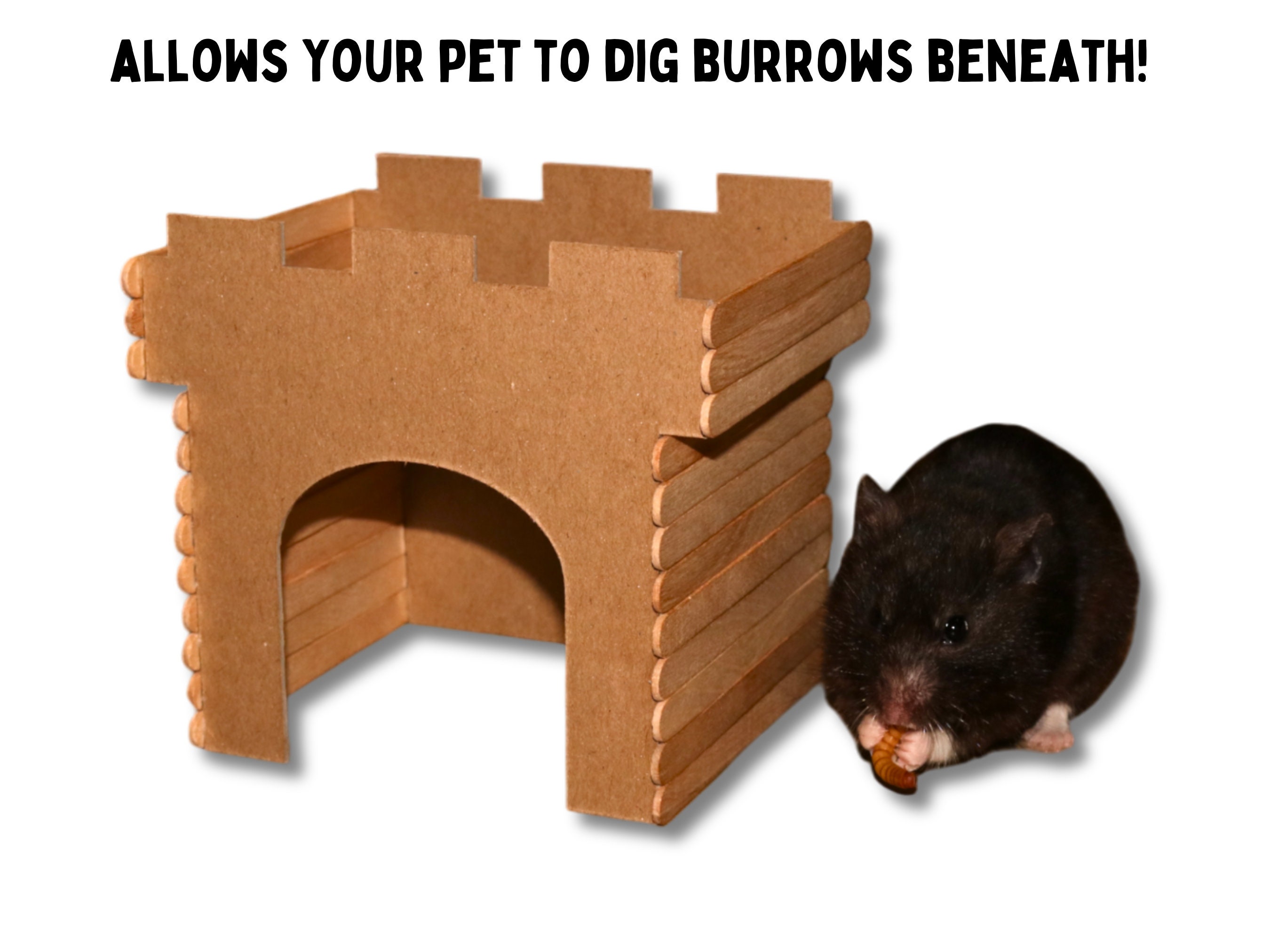 Rodent Hideout Hamster Castle for Small Animal Hide House for Pet Rodent Cage ...