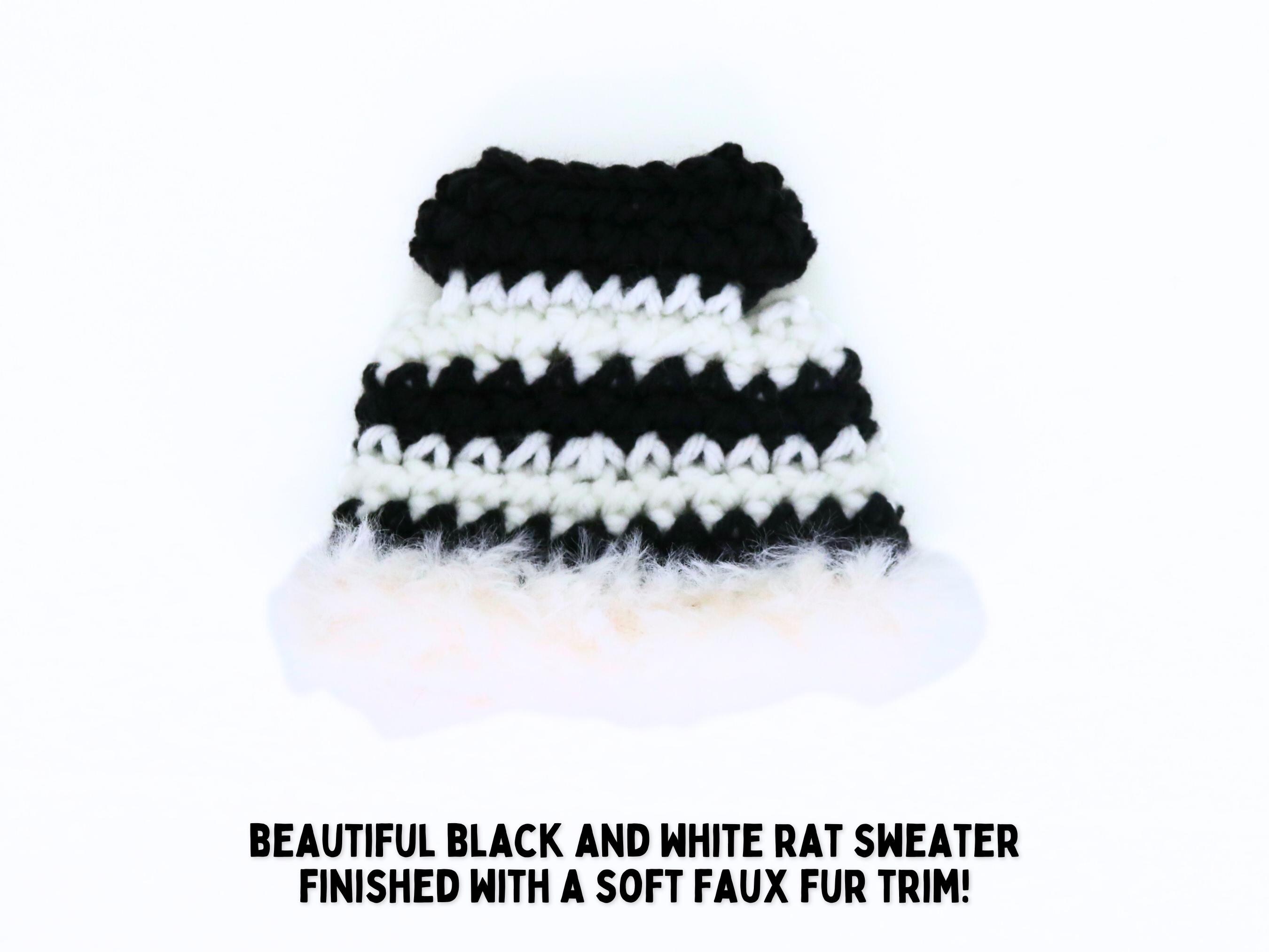 Striped Rat Sweater for Rat Crochet Sweater for Small Pet Dress 