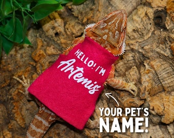 Bearded Dragon Shirt for Reptile Shirt Custom Name Shirt for Bearded Dragon Owner Shirt for Beardie Custom with Name Shirt for Lizard Shirt