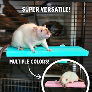 Wooden Rat Cage Platform for Fancy Rat Cage Ledge for Chinchilla Cage Platform for Rodent Climbing Ramp for Small Animal Cage Climbing Toys