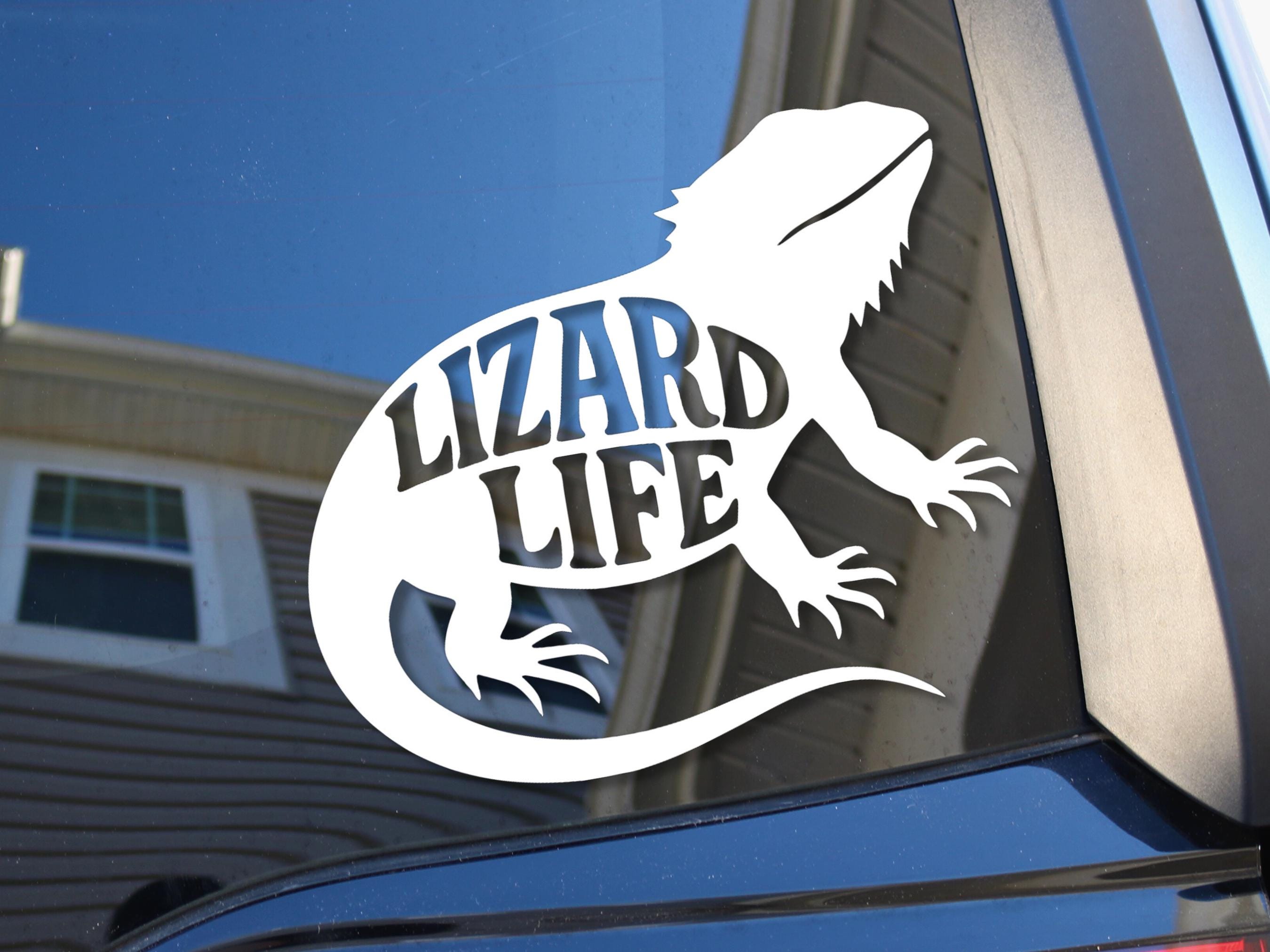 Lizard Life Bearded Dragon Car Decal for Bearded Dragon Owner Gift