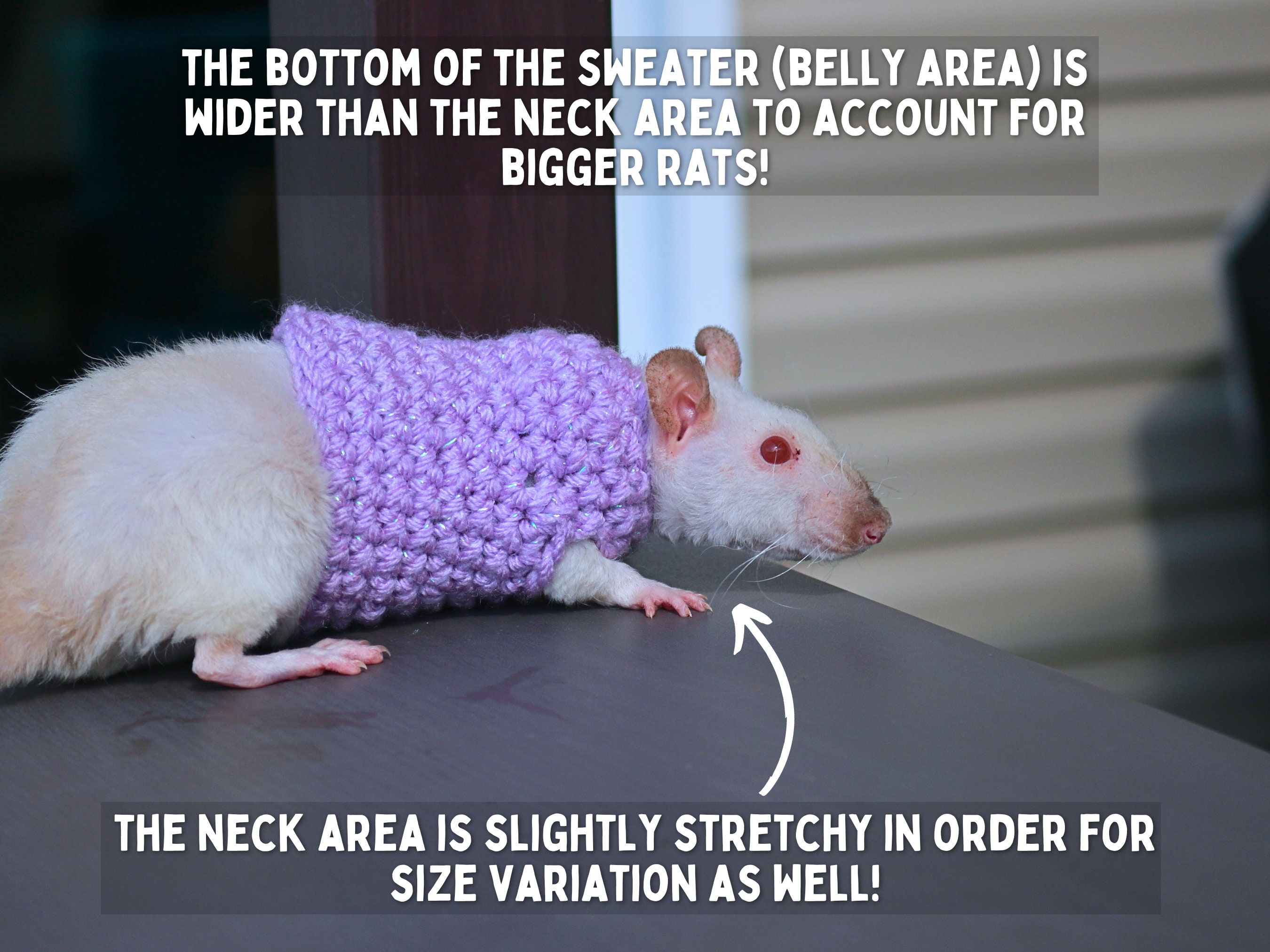 Rat Sweater for Rat Crochet Sweater for Small Pet Sweater for