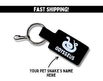 Snake Keychain for Reptile Owner Personalized Gift for Pet Snake Owner Gift for Pet Loss Gift for Pet Memorial Custom Keychain for Pet Snake