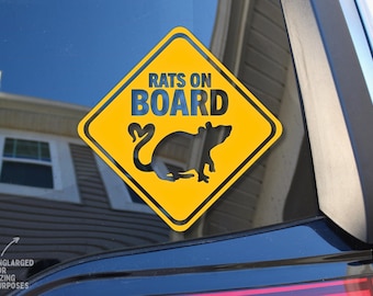 Pet Rat Car Decal for Rat Owner Gift for Fancy Rat Owner Car Decal Funny Bumper Sticker for Rodent Owner Custom Car Decal for Fancy Rat