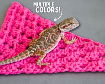 Bearded Dragon Hammock, Crochet Bearded Dragon Accessories, Bearded Dragon Accessories for Tank, Reptile Basking Hammock For Bearded Dragon