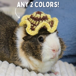 Guinea Pig Hat for Guinea Pig Crochet Pet Sun Hat for Small Animals Accessories for Pet Photoshoots, Guinea Pig Accessories and Clothing