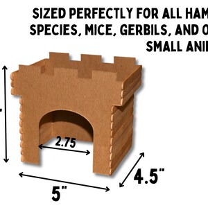 View of Hamster Castle for Small Animal Hide House for Pet Rodent Cage ...