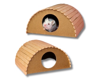 Natural Pet Hide for Hamsters Hideout for Fancy Mouse Cage Accessory for Hamster Cage Hideout for Rodent Natural Cage Toy Pet Rodent House